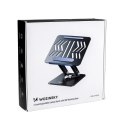 Podstawka pod laptopa, tablet Wozinsky WRS-CPY84SB 360 aluminiowa + Gratis! podstawka do smartfona - czarna