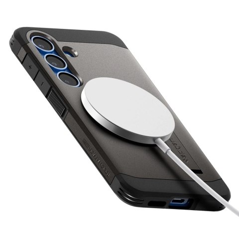 Etui Spigen Tough Armor MagSafe na Samsung Galaxy S25+ - szare Etui Spigen Tough Armor MagSafe na Samsung Galaxy S25+ - szare