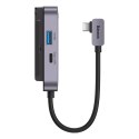 Uniwersalny HUB USB do tabletu / smartfona 4w1 USB-C Baseus PadJoy - ciemnoszary