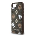 Etui Guess PU 4G Peony z MagSafe na iPhone 16e - brązowe