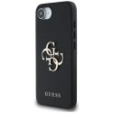 Etui Guess PU Grained 4G Metal Logo na iPhone 16e - czarne