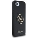 Etui Guess PU Grained 4G Metal Logo na iPhone 16e - czarne