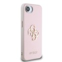 Etui Guess PU Grained 4G Metal Logo na iPhone 16e - różowe