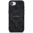 Etui Guess PU Leather 4G Colored Ring z MagSafe na iPhone 16e - czarne