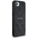 Etui Guess PU Leather 4G Colored Ring z MagSafe na iPhone 16e - czarne