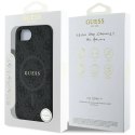 Etui Guess PU Leather 4G Colored Ring z MagSafe na iPhone 16e - czarne