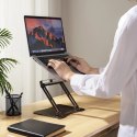 Podstawka pod laptopa Wozinsky WRS-CPY75DSB aluminiowa + Gratis! podstawka do smartfona - czarna