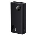 Baseus Adaman2 powerbank z wyświetlaczem cyfrowym 10000mAh 30W 2 x USB / 1x USB Typ C Overseas Edition PD QC SCP czarny (PPAD040