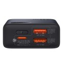 Baseus Adaman2 powerbank z wyświetlaczem cyfrowym 10000mAh 30W 2 x USB / 1x USB Typ C Overseas Edition PD QC SCP czarny (PPAD040