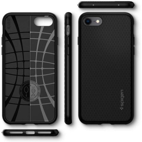 Etui Spigen Liquid Air na iPhone 7 / 8 / SE 2020 / SE 2022 - czarne Etui Spigen Liquid Air na iPhone 7 / 8 / SE 2020 / SE 2022 - czarne