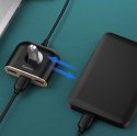 HUB Baseus Square USB-A do 1x USB-A 3.2 Gen 1 / 3x USB 2.0 z kablem 1m - czarny