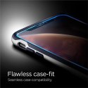 Szkło hartowane Spigen Glass FC z czarną ramką na iPhone X / XS / 11 Pro