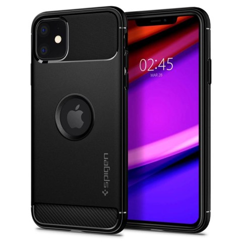 Etui Spigen Rugged Armor na iPhone 11 - czarny mat Etui Spigen Rugged Armor na iPhone 11 - czarny mat