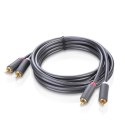 Kabel Ugreen AV104 10518 audio 2RCA (męski) / 2RCA (męski) 2m - szary