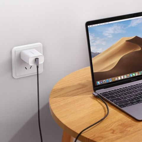 Kabel Ugreen US323 kątowy USB-C - USB-C PD QC SCP 3A 480Mb/s 1m - szary Kabel Ugreen US323 kątowy USB-C - USB-C PD QC SCP 3A 480Mb/s 1m - szary