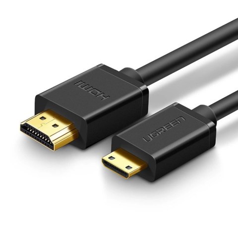 Ugreen kabel przewód HDMI - mini HDMI 19 pin 2.0v 4K 60Hz 30AWG 1,5m czarny (11167) Ugreen kabel przewód HDMI - mini HDMI 19 pin 2.0v 4K 60Hz 30AWG 1,5m czarny (11167)