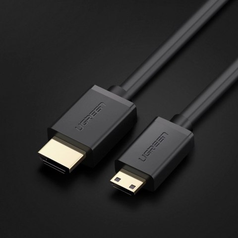 Ugreen kabel przewód HDMI - mini HDMI 19 pin 2.0v 4K 60Hz 30AWG 1,5m czarny (11167) Ugreen kabel przewód HDMI - mini HDMI 19 pin 2.0v 4K 60Hz 30AWG 1,5m czarny (11167)