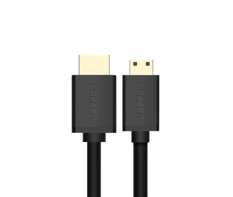 Ugreen kabel przewód HDMI - mini HDMI 19 pin 2.0v 4K 60Hz 30AWG 1,5m czarny (11167) Ugreen kabel przewód HDMI - mini HDMI 19 pin 2.0v 4K 60Hz 30AWG 1,5m czarny (11167)