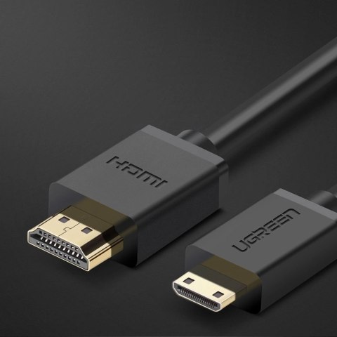 Ugreen kabel przewód HDMI - mini HDMI 19 pin 2.0v 4K 60Hz 30AWG 1,5m czarny (11167) Ugreen kabel przewód HDMI - mini HDMI 19 pin 2.0v 4K 60Hz 30AWG 1,5m czarny (11167)