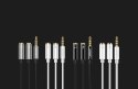 Ugreen kabel przewód rozdzielacz słuchawkowy 3,5 mm mini jack AUX mikrofon 20cm (mikrofon + wyjście stereo) srebrny (30619)
