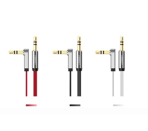 Ugreen płaski kabel przewód audio AUX 3,5 mm mini jack 3m srebrny (10728) Ugreen płaski kabel przewód audio AUX 3,5 mm mini jack 3m srebrny (10728)