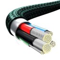 Kabel Baseus Rapid Series 3w1 USB-C - USB-C / Lightning / micro USB 20W PD 1.5m - zielony