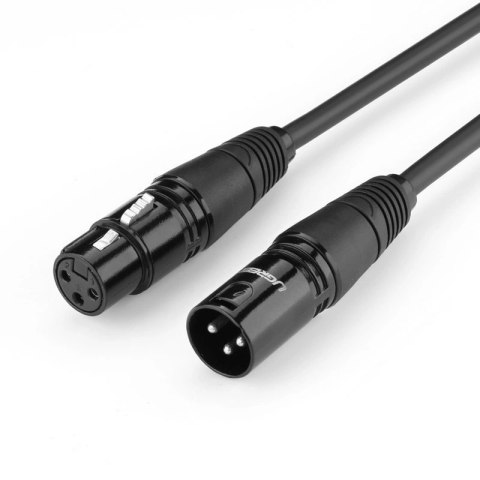 Kabel Ugreen AV130 66716 audio XLR (żeński) - XLR (męski) do mikrofonu / wzmacniacza 1m - czarny Kabel Ugreen AV130 66716 audio XLR (żeński) - XLR (męski) do mikrofonu / wzmacniacza 1m - czarny