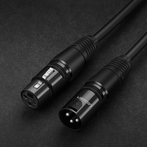 Kabel Ugreen AV130 66716 audio XLR (żeński) - XLR (męski) do mikrofonu / wzmacniacza 1m - czarny Kabel Ugreen AV130 66716 audio XLR (żeński) - XLR (męski) do mikrofonu / wzmacniacza 1m - czarny