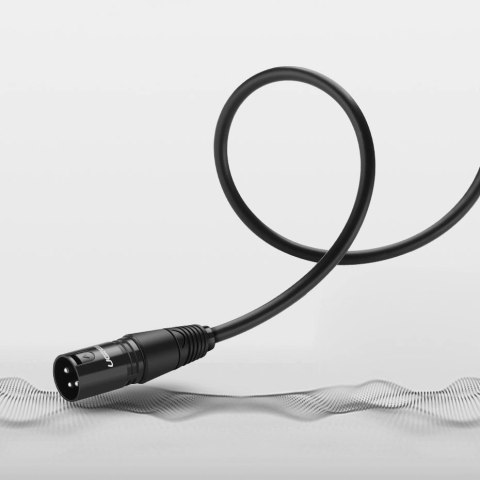Kabel Ugreen AV130 66716 audio XLR (żeński) - XLR (męski) do mikrofonu / wzmacniacza 1m - czarny Kabel Ugreen AV130 66716 audio XLR (żeński) - XLR (męski) do mikrofonu / wzmacniacza 1m - czarny