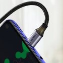 Kabel Ugreen US255 50123 USB-C (prosty) / USB-C (kątowy) PD QC 60W 3A 1m - szary