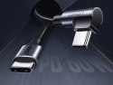 Kabel Ugreen US255 50125 USB-C (prosty) / USB-C (kątowy) PD QC 60W 3A 2m - szary