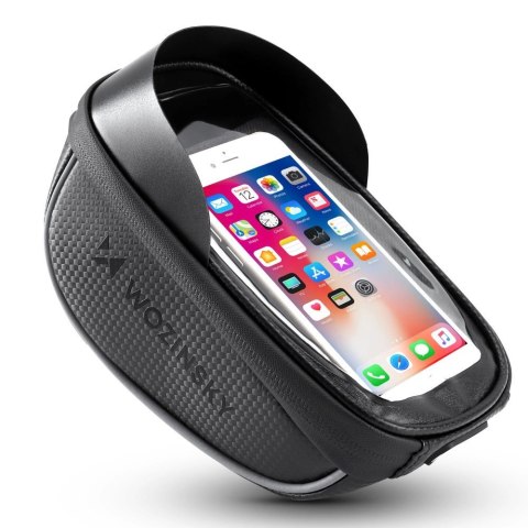 Wozinsky torba rowerowa na kierownicę z etui na telefon 1 l czarna (WBB16BK) Wozinsky torba rowerowa na kierownicę z etui na telefon 1 l czarna (WBB16BK)