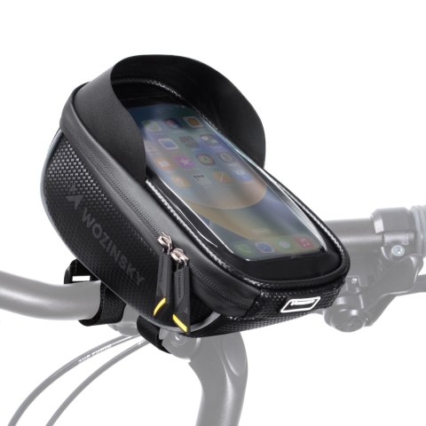 Wozinsky torba rowerowa na kierownicę z etui na telefon 1 l czarna (WBB16BK) Wozinsky torba rowerowa na kierownicę z etui na telefon 1 l czarna (WBB16BK)