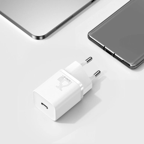 Baseus Super Si 1C szybka ładowarka USB Typ C 25W Power Delivery Quick Charge biały (CCSP020102) Baseus Super Si 1C szybka ładowarka USB Typ C 25W Power Delivery Quick Charge biały (CCSP020102)
