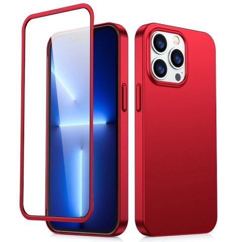 Joyroom 360 Full Case etui pokrowiec do iPhone 13 Pro Max obudowa na tył i przód + szkło hartowane czerwony (JR-BP928 red) Joyroom 360 Full Case etui pokrowiec do iPhone 13 Pro Max obudowa na tył i przód + szkło hartowane czerwony (JR-BP928 red)