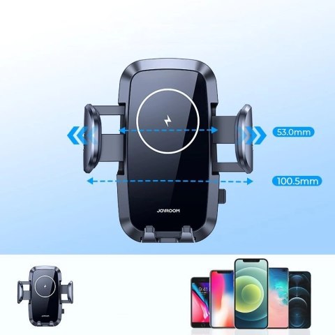 Joyroom samochodowy uchwyt na kratkę wentylacyjną bezprzewodowa ładowarka Qi 15W czarny (JR-ZS241) Joyroom samochodowy uchwyt na kratkę wentylacyjną bezprzewodowa ładowarka Qi 15W czarny (JR-ZS241)