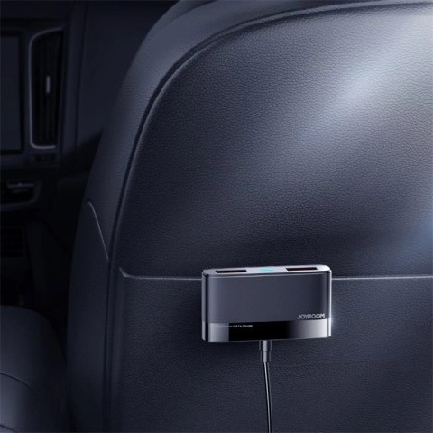 Joyroom szybka ładowarka samochodowa 5x USB 6,2 A z przedłużaczem czarny (JR-CL03) Joyroom szybka ładowarka samochodowa 5x USB 6,2 A z przedłużaczem czarny (JR-CL03)