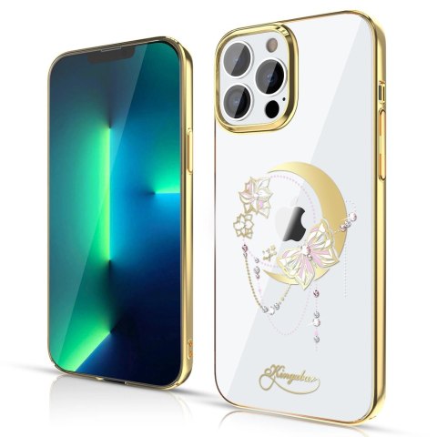 Kingxbar Moon Series luksusowe etui z Kryształami Swarovskiego na iPhone 13 Pro złoty (Butterfly) Kingxbar Moon Series luksusowe etui z Kryształami Swarovskiego na iPhone 13 Pro złoty (Butterfly)
