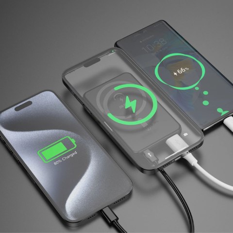 Powerbank bezprzewodowy Dudao K14S USB-C / MagSafe 20W 5000mAh - czarny Powerbank bezprzewodowy Dudao K14S USB-C / MagSafe 20W 5000mAh - czarny