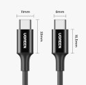 Ugreen kabel przewód USB Typ C (męski) na Typ C (męski) 1 m biały (US300)