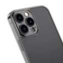 Baseus Frosted Glass Case etui pokrowiec do iPhone 13 Pro Max sztywna obudowa z żelową ramką czarny (ARWS001101)