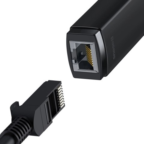 Baseus Lite Series adapter USB Typ A - RJ45 gniazdo LAN 100Mbps czarny (WKQX000001) Baseus Lite Series adapter USB Typ A - RJ45 gniazdo LAN 100Mbps czarny (WKQX000001)