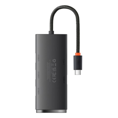Baseus Lite Series przejściówka HUB USB Typ C - 4x USB 3.0 25cm czarny (WKQX030301) Baseus Lite Series przejściówka HUB USB Typ C - 4x USB 3.0 25cm czarny (WKQX030301)