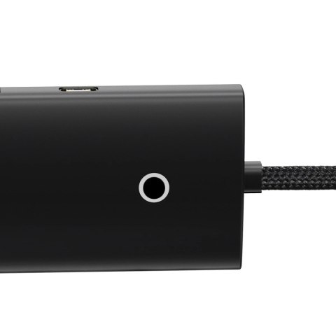 Baseus Lite Series przejściówka HUB USB Typ C - 4x USB 3.0 25cm czarny (WKQX030301) Baseus Lite Series przejściówka HUB USB Typ C - 4x USB 3.0 25cm czarny (WKQX030301)