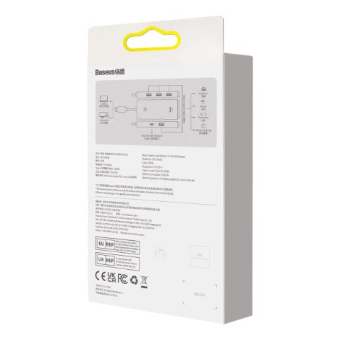 Baseus Lite Series przejściówka HUB USB Typ C - 4x USB 3.0 25cm czarny (WKQX030301) Baseus Lite Series przejściówka HUB USB Typ C - 4x USB 3.0 25cm czarny (WKQX030301)