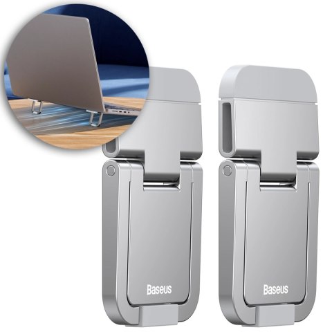 Baseus uniwersalne podstawki nóżki do laptopa (2 szt.) srebrny (LUZC000012) Baseus uniwersalne podstawki nóżki do laptopa (2 szt.) srebrny (LUZC000012)