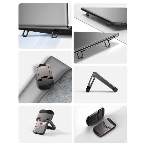 Baseus uniwersalne podstawki nóżki do laptopa (2 szt.) srebrny (LUZC000012) Baseus uniwersalne podstawki nóżki do laptopa (2 szt.) srebrny (LUZC000012)