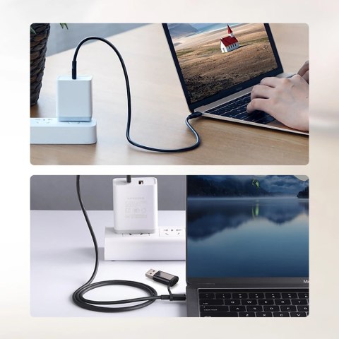 Kabel Ugreen US286 USB-C - USB-C 3A 480Mb/s 3m - czarny Kabel Ugreen US286 USB-C - USB-C 3A 480Mb/s 3m - czarny
