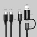 Kabel Ugreen US286 USB-C - USB-C 3A 480Mb/s 3m - czarny