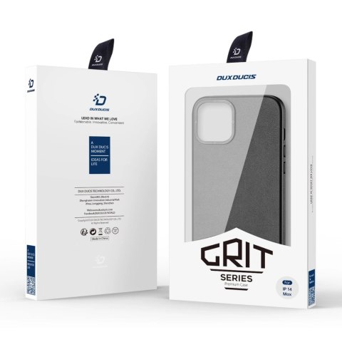 Dux Ducis Grit skórzane etui do iPhone 14 Plus elegancki pokrowiec ze sztucznej skóry (kompatybilne z MagSafe) czarny Dux Ducis Grit skórzane etui do iPhone 14 Plus elegancki pokrowiec ze sztucznej skóry (kompatybilne z MagSafe) czarny